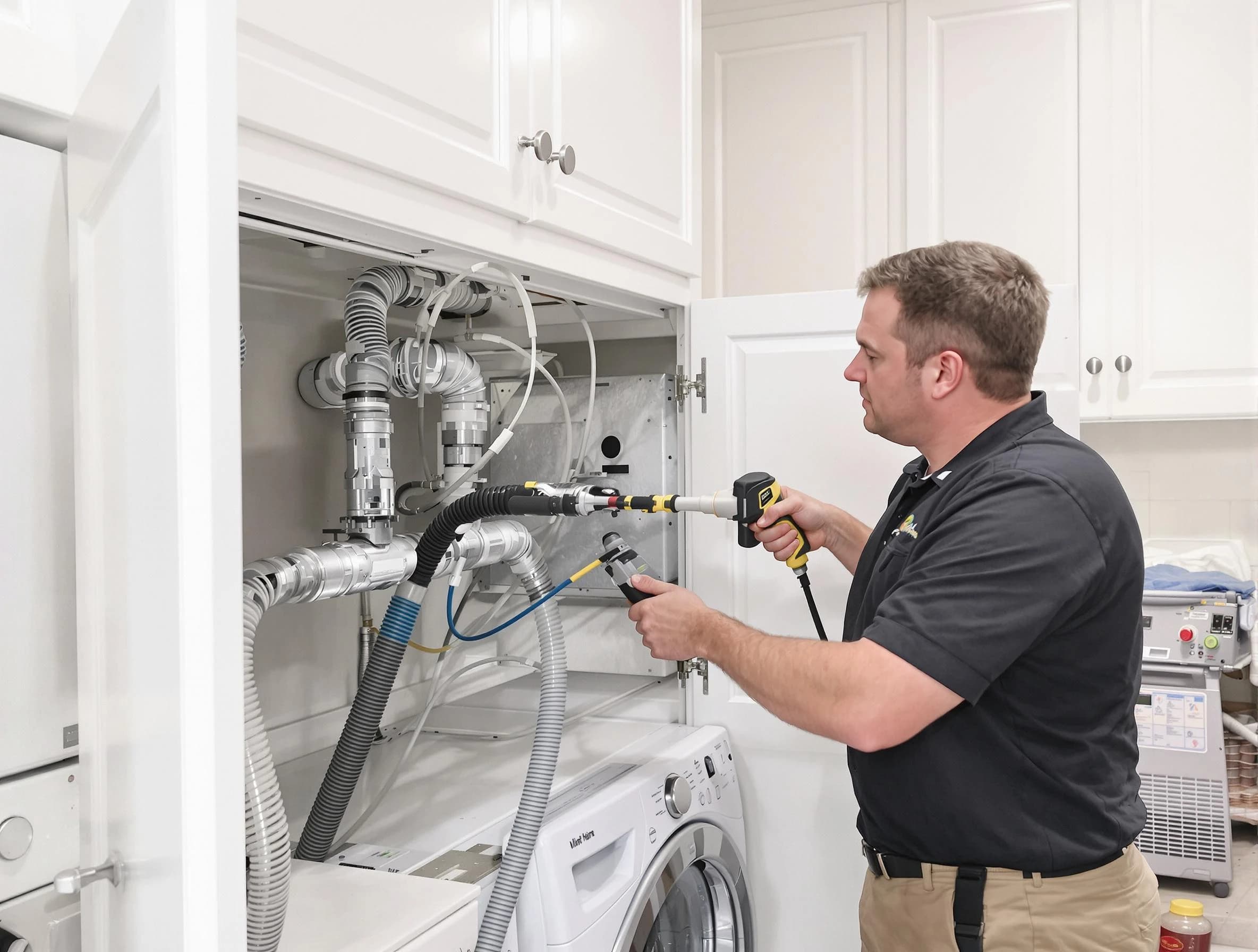 Cottonwood Heights Dryer Vent Cleaning professional removing severe blockage from a clogged dryer vent in Cottonwood Heights