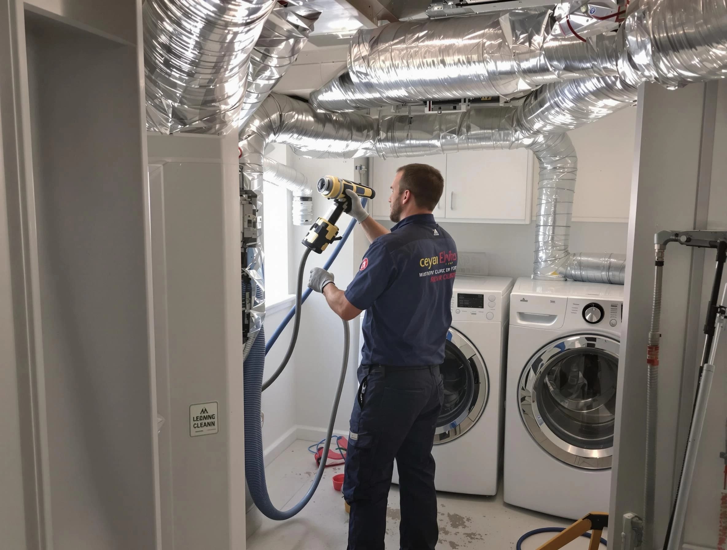Cottonwood Heights Dryer Vent Cleaning specialist using advanced equipment for thorough duct cleaning in Cottonwood Heights